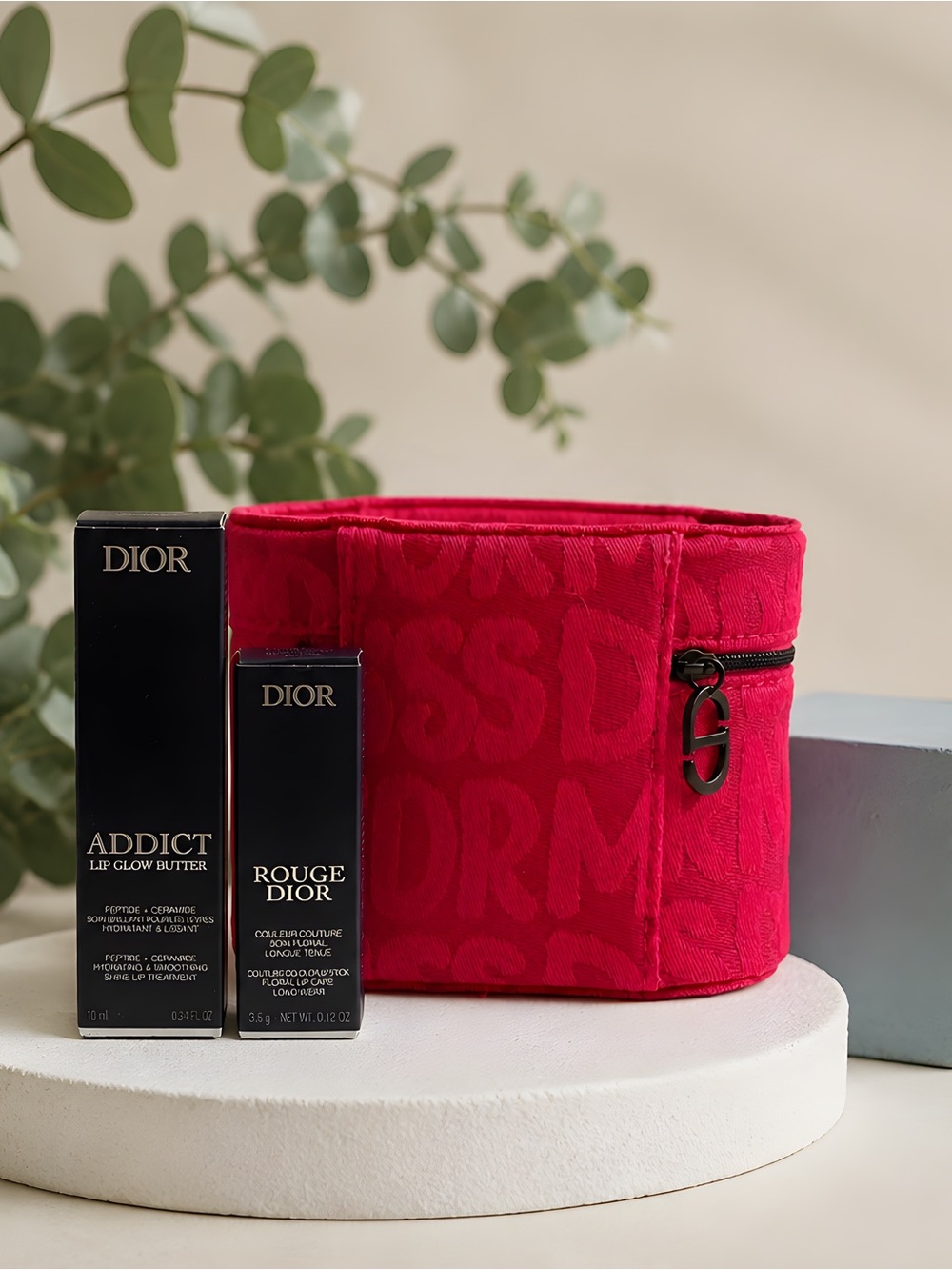 Miss Dior Makeup Case GWP/Dior Lip Glow Butter & Rouge Dior Velvet Lipstick